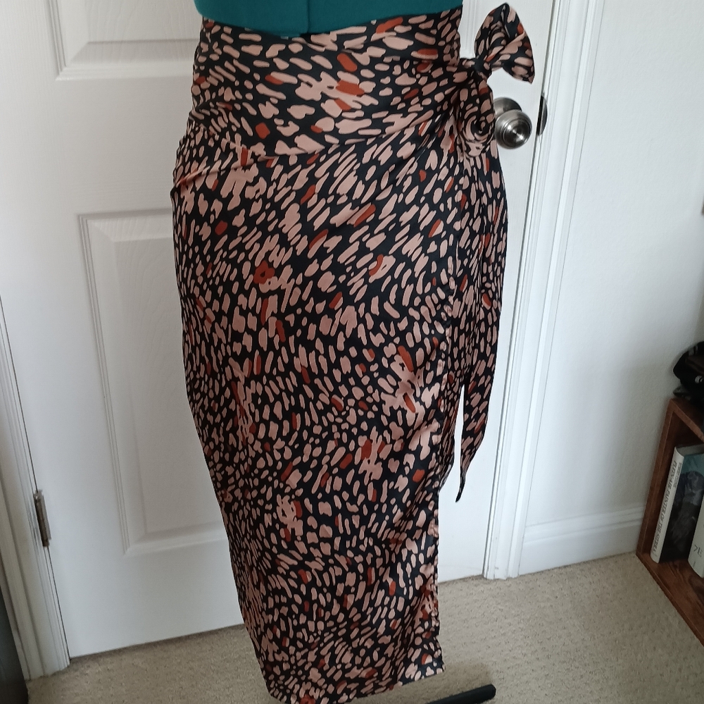 Vici Animal/Safari Patterned Wrap Skirt